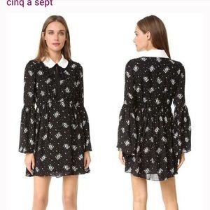 Cinq a Sept Floral Black and White Kids Dress